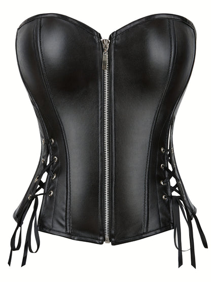 Gothic Punk Zipper Corset