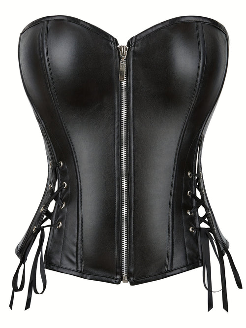 Gothic Punk Zipper Corset