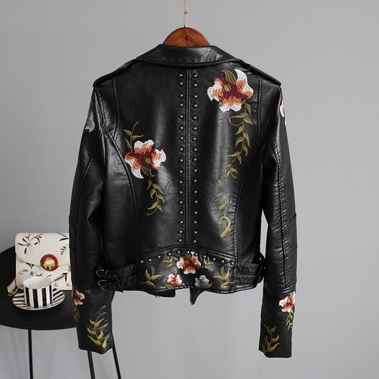 Floral Leather Jacket