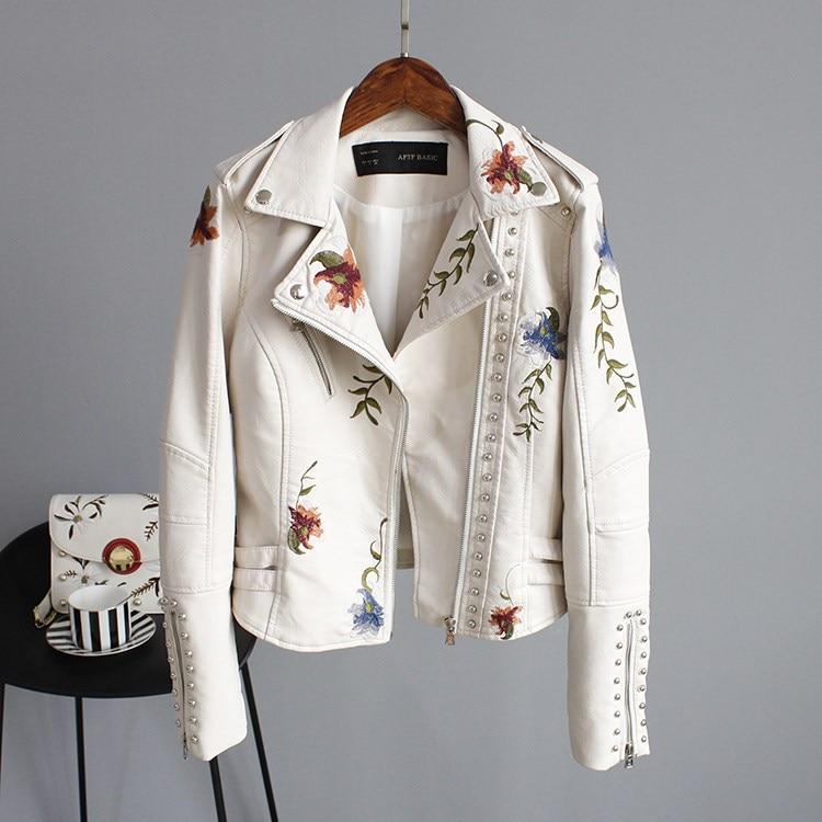 Floral Leather Jacket