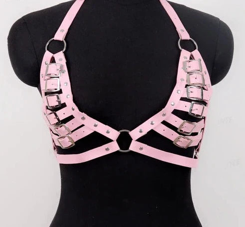 Nerissa Siren Leather Harness Bra