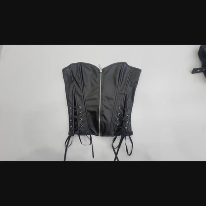 Gothic Punk Zipper Corset